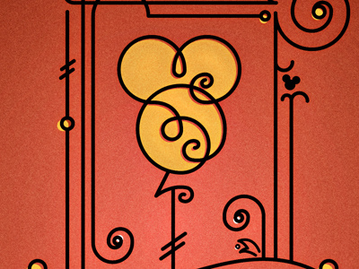 Mickey Balloon artist disney flair font type typography whimsical