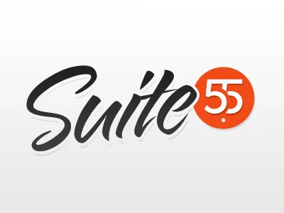 Logo - Suite55 55 gradient gray logo logo design orange