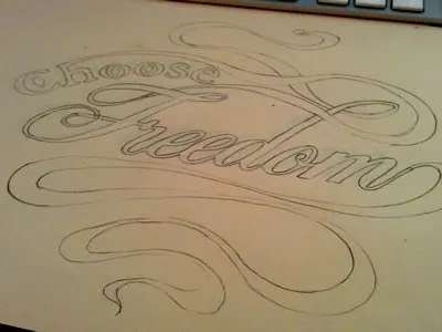 Lunch Break Typography: Choose Freedom alexander brad typography