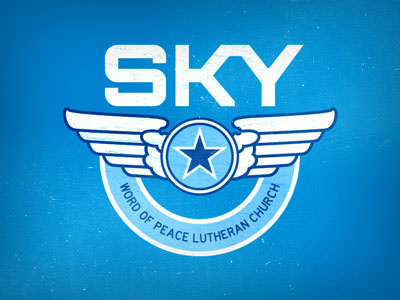 Sky badge logo sky wings