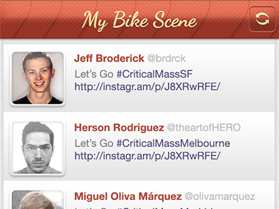 New Navigation Bar app bike ios iphone scene social texture