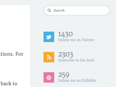 A Bar on the Side follow search serif sidebar