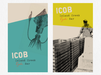 ICOB branding color logo mark oyster sea type