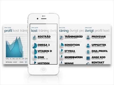 Exam Project in Industrial Design - DNA-Guide app button design dna erik westerdahl europa exam genetics guide industrial design interaction design ios konstfack lifestyle pivot project service design stockholm sweden texture ui ux windows phone wp7