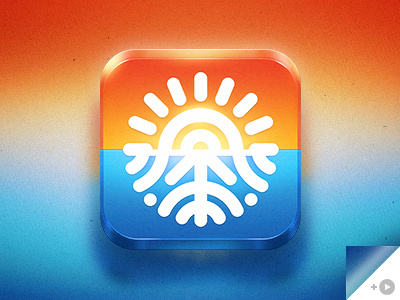 weather icon +video icon ios ipad glow iphone process snow flake sun tutorial weather