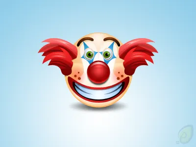 Clown Icon - Free PSD and PNG clown decean download freebie fun icon illustration kids nelutu party photoshop pixtea png psd