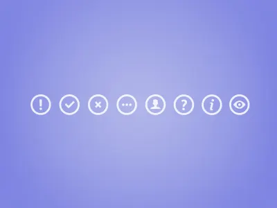 Icon Set circle clean design icons interface round simple ui user interface