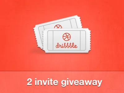 2 Dribbble Invites! dribbble invitation tickets website welcome