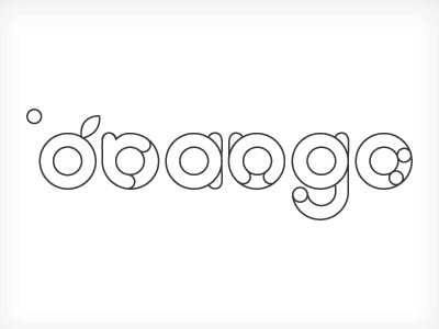 Orange circle font typography