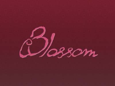 Blossom Logo b blossom calligraphy flower handwritten logo personal petal petals stylized