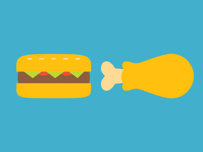 Food burger chicken food fried chicken icons illustration illustrations yummm
