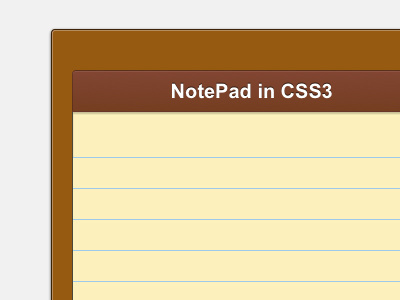 NotePad css3 design ui