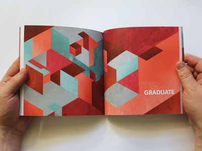 Catalogue spread catalogue geometric illustration nscad school shapes university