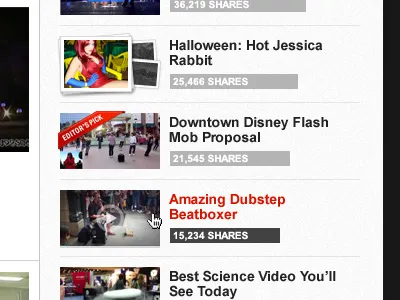 Dribbble Bb Content Types hover sidebar ui