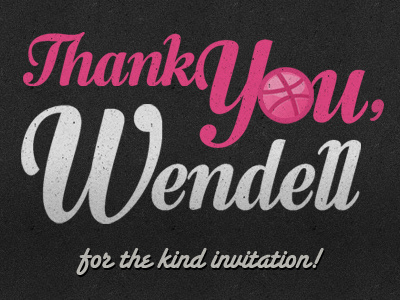 Thank You dribbble dribble first shot invitation semilla texture thank you wendell fernandez