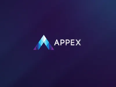 Appex 2 a logo all4leo app blue clever logo colorful developers geometric logo icon iconic logo leo logo logo designer mountain logo negative space logo pupular logo pyramid pyramid logo smart logo startup logo