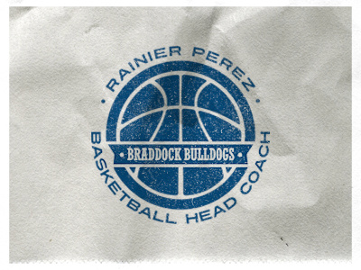 Coach Logo basketball blue branding business cards coach logo