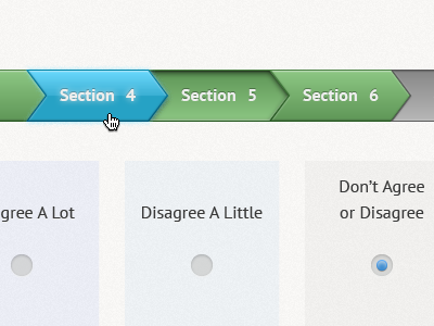 UI sketch for a survey app blue flow green survey ui web web application