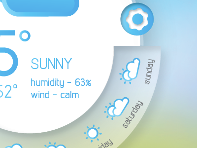 Weather app UI design icons illustrator interaction interface photoshop type ui