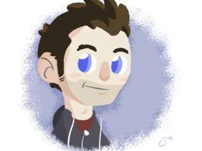 Quick Self-Pic crayon illustration person