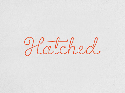 Hatched custom script type typography