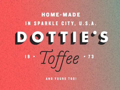 Sparkle City chocolate logo packaging toffee