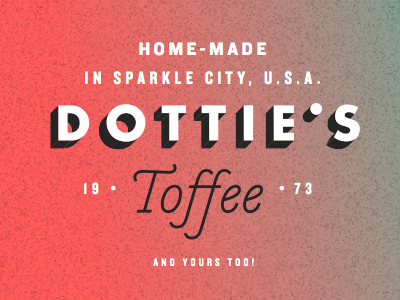 Sparkle City chocolate logo packaging toffee