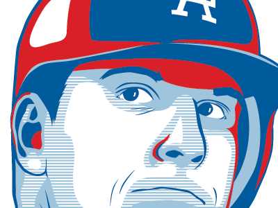 AJ Ellis baseball illustration