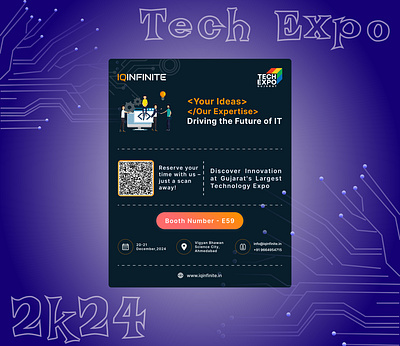 Tech Expo Social Media Post color pallets creative design figma graphic design ui design