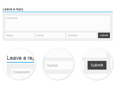 Comment form for my new CMS button comment form input minimal ui ux