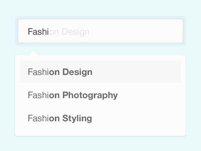 Autosuggest ui ux