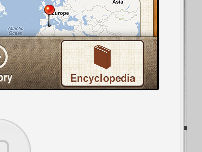 iOS App Tab Bar button ios iphone map map pin pin screen tab bar tabbar view white