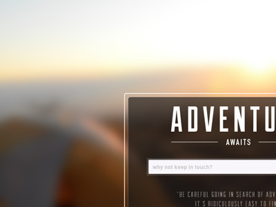 adventure awaits... adventure blur bokeh landing landscape quote teaser transparent