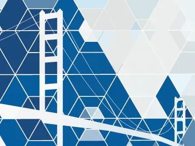 Golden Gate Bridge hexagonal sanfrancisco