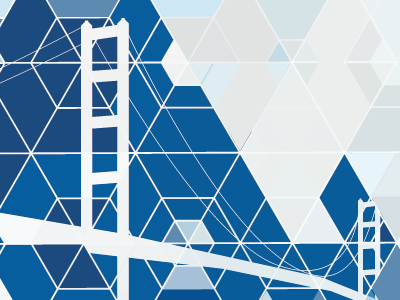 Golden Gate Bridge hexagonal sanfrancisco