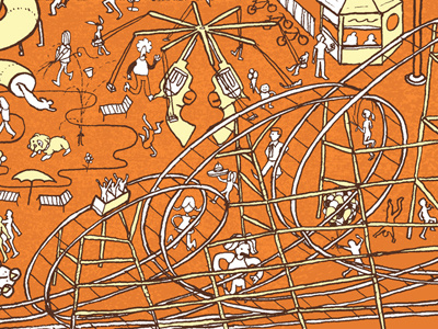 Roller Coaster Details art astro chicago design designer illustration illustrator music poster roller coaster vinyl