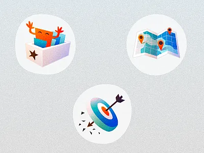 EventRadr Feature icons design eventradr fireworks illustration