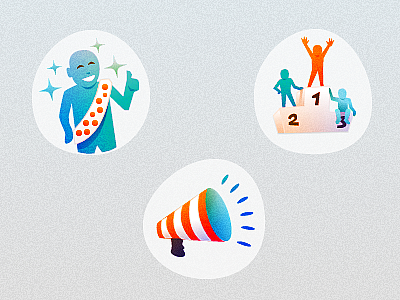 EventRadr Feature icons design eventradr fireworks illustration