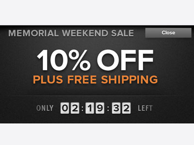 Expanded Sale Module sale timer web design