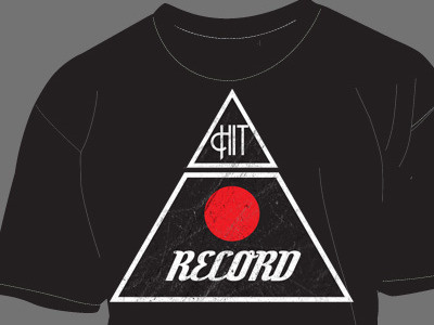 Recordtee branding clothing graphic grunge pyramid tee triangle