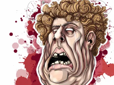 This Guy christmas creepy hair illustration sketchbook pro