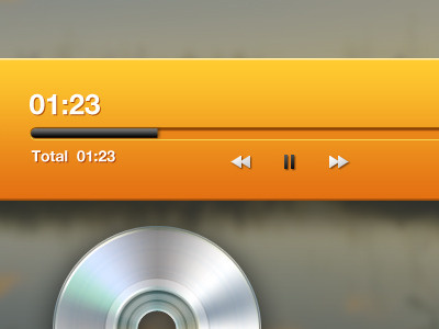 Music Player bar color gui orange