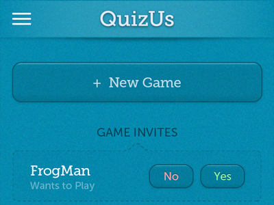 Quiz App Dashboard blue button ios