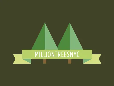 Logo - MillionTreesNYC environment greener logo new york plant tree