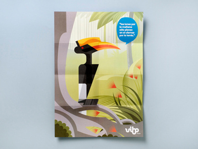 Vibo Travel Poster artwork bird brill josh jungle poster saffron travel vibo