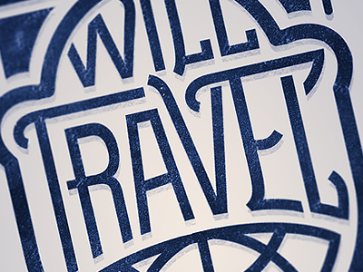 Will Travel blue design illustration poster stamp texture type typography vector