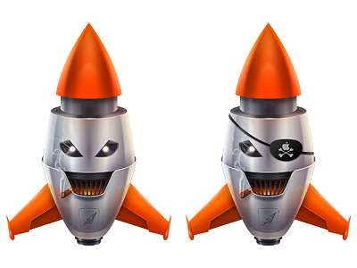 Rockets illustration mascot photoshop