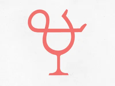 Dribbble 072 alcohol ampersand and brand branding drinking logo mark party wine