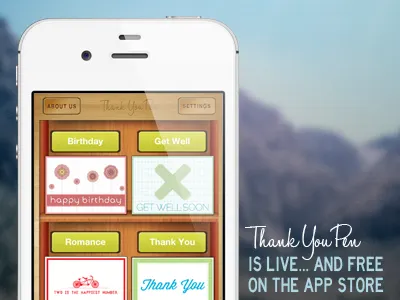 Thank You Pen is live! app apple cards design holiday ios iphone mail thank you pen ui ux