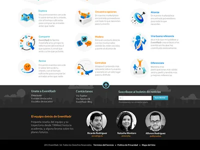 Landing Page for EventRadr 2/2 design fireworks web